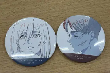진격의 거인 캔뱃지 MAPPA 미카사 엘렌 원화 캔뱃지 TSUTAYA