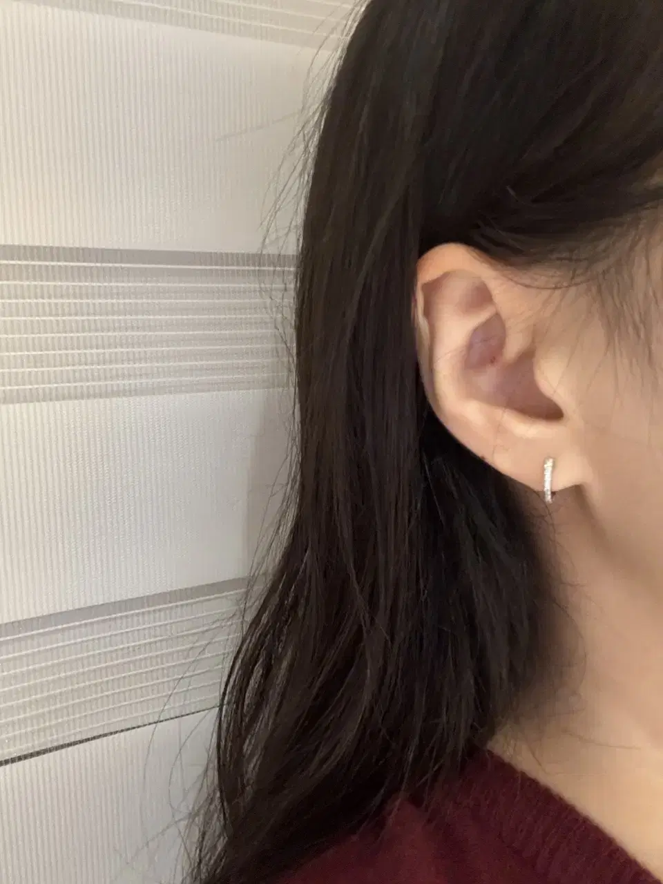 move earrings (silver925) / One-touch Silver Ring Earrings