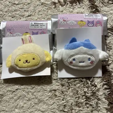 치이카와 시크릿 헤어 클립 토끼 폼폼푸딩 하치와레 시나몬