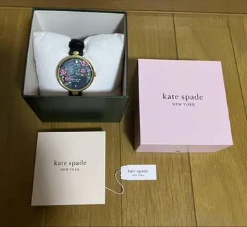 kate spade 여성용 손목시계 블랙 플라워 무늬