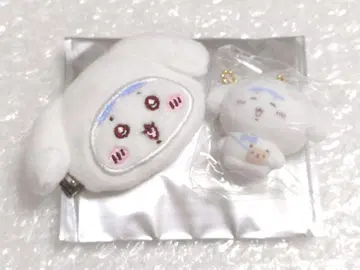 치이카와 산리오 시나모롤 하치와레 마스코트 참 헤어 클립