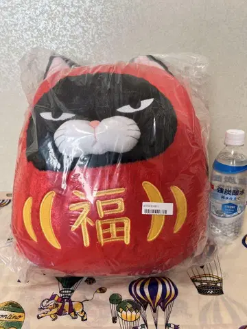 수염 만주 후쿠다루마 2 울트라 BIG 봉제 인형 블랙 콩
