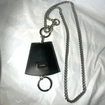 컨디션 최상 HIDAKA 블랙 가죽 키 크로셰 히다카 목걸이