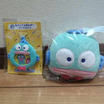 하피탄부이 산리오 복권 페이스 봉제 인형 & 배지 홀더 세트