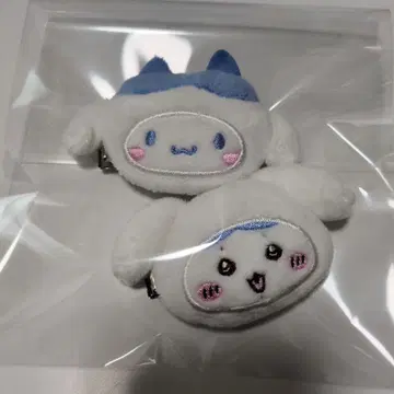 치이카와 (먼작귀) 산리오 헤어 클립 하치와레 시나몬 세트