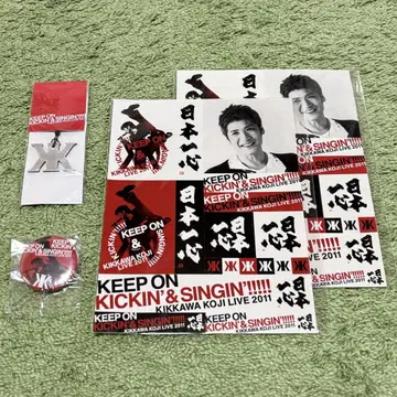 요시카와 코지 KEEPONKICKIN'&SINGIN! 스티커 캔뱃지 외