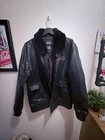 Norton 블랙 가죽 자켓 XL