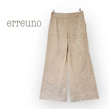 Ereuno [L] 캐주얼 팬츠 펄 꽃무늬 이탈리아제 와이드 캐주얼