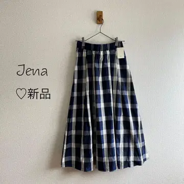 Jena espace merveilleux 체크 플레어 스커트 K41