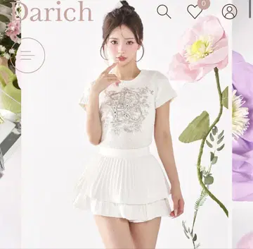 Darich DR 비쥬 플라워 니트 탑