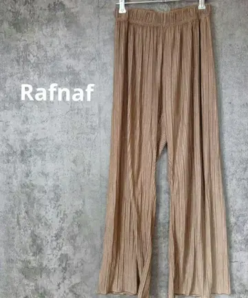 Rafnaf 스웨이드풍 플레어 팬츠 허리밴딩