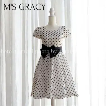M'S GRACY*카탈로그 게재*도트 벌룬 원피스