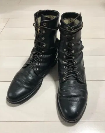 JUSTIN 빈티지 가죽 레이스업 부츠 62822