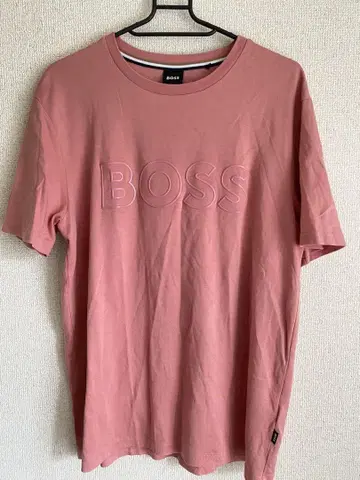 HUGO BOSS 핑크 로고 티셔츠