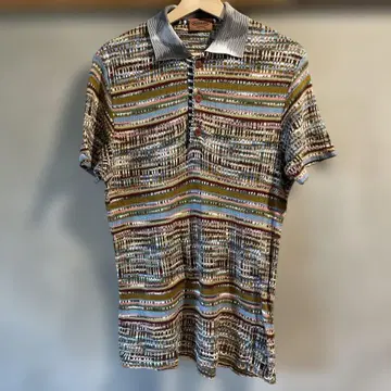 MISSONI 멀티 컬러 스트라이프 피케 셔츠
