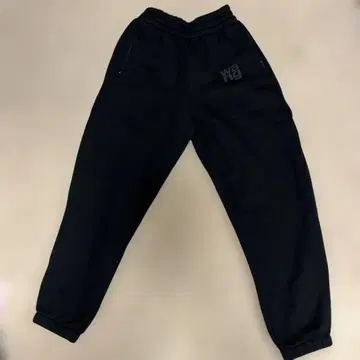 블랙 조거 팬츠 wa ng 로고