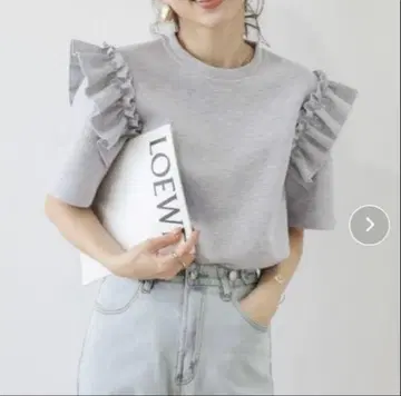 AMELY 프릴 숄더 탑