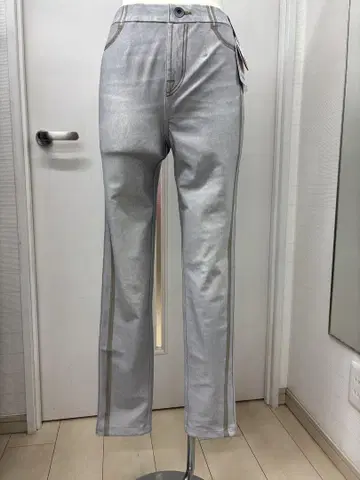 일본제 시바타 라이트 그레이 스키니 데님 리버서블 꽃무늬