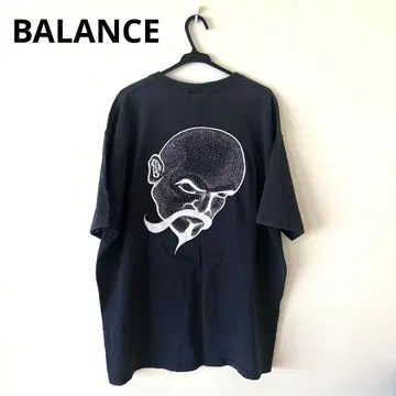BALANCE 밸런스 스트리트 의류 블랙 빅 실루엣 XL 아트 티셔츠