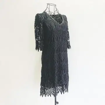 모디파이 원피스 LL 블랙 전체 레이스 엘레강트 귀여운 빅 사이즈 예쁜
