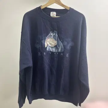 디즈니 Eeyore 빈티지 트레이닝복 네이비