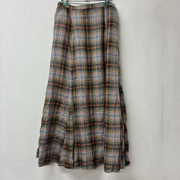 니코앤드 스카프 체크 오렌지 L 카33