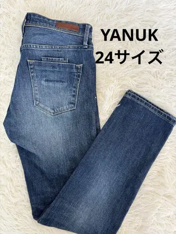 YANUK Kay 스트레이트 데님 24 사이즈 일본제 M 사이즈 상당
