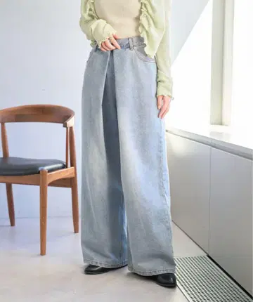 카스타네 kastane 데님 턱 와이드 팬츠