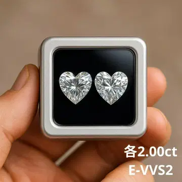 각 2.00ct E-VVS2 트윈 하트 쉐이프 라보 그로운 다이아몬드
