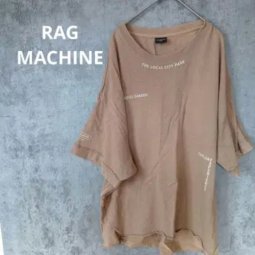 RAG MACHINE 브라운 오버 사이즈 티셔츠 M