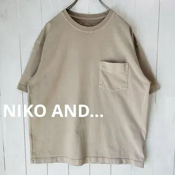 NIKO AND... 헤비 웨이트 워시 가공 포켓이 있는 풀오버 티셔츠