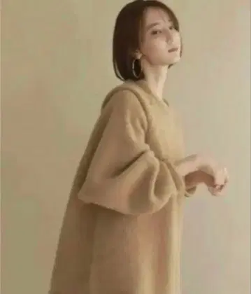 louren 로렌 모헤어 니트 풀오버 베이지
