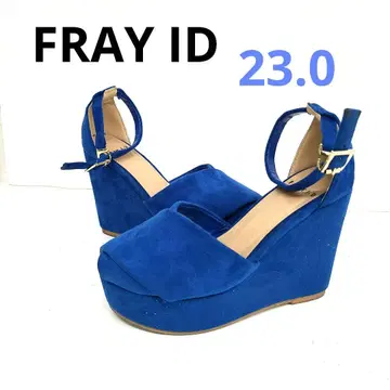 FRAY ID 파랑 벨로아 웨지 샌들 23.0cm 하이힐