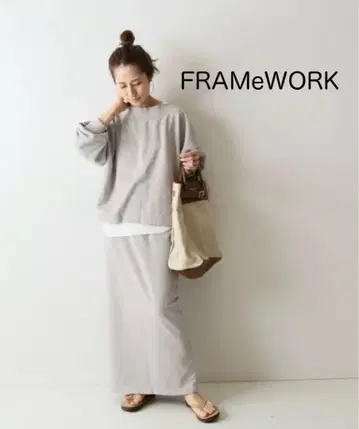 FRAMeWORK 프레임워크 미니 쭈리 롱 스커트 38 그레이