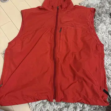 mont-bell 후드 부착 레드 베스트 S 사이즈