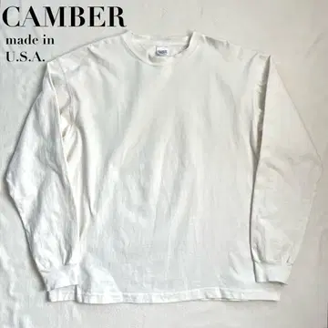 CAMBER 캠버 USA제 XL 헤비 온스 롱 티셔츠 화이트