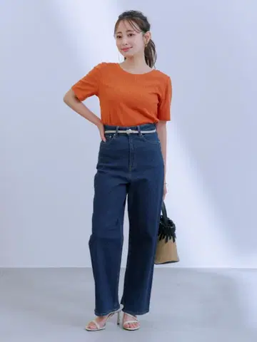코히나 데님 세미 와이드 스트레이트 XS