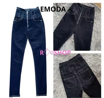 EMODA 에모다 하이 웨스트 스키니 데님