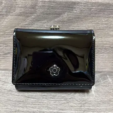 MARY QUANT 블랙 3단 폴더형 지갑