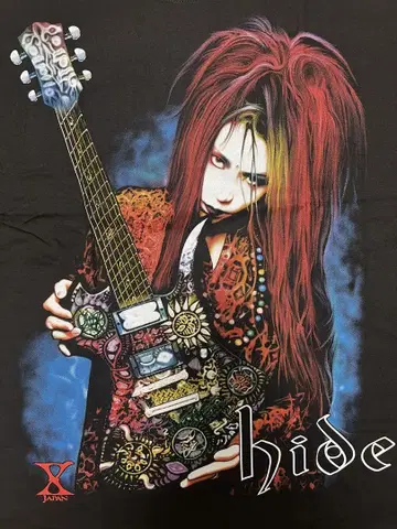 미사용 새상품 택 포함 hide X JAPAN 픽처 티셔츠 양면 프린트