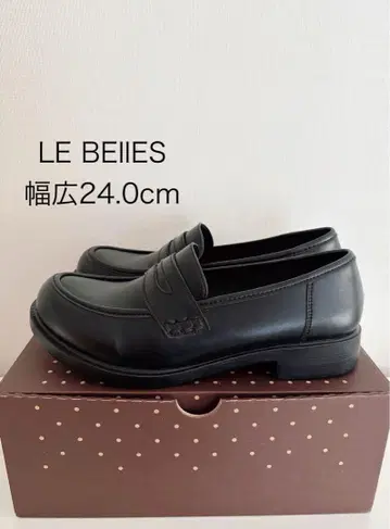 가벼운 신발 공방 Belle 벨 블랙 와이드 로퍼