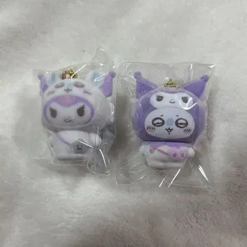 산리오 치이카와 (먼작귀) 시크릿 플로키 마스코트 참 쿠로미 모몽가