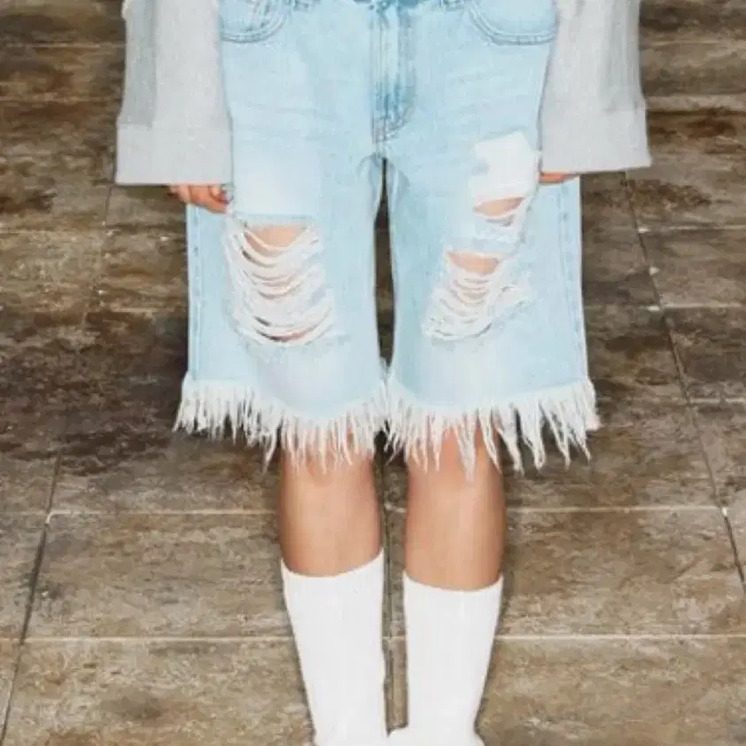 LETTER FROM MOON ♥ Andy Flower Waffle Shorts 4th Restock] Andy Flower Waffle Shorts (Navy) - LETTER FROM MOON