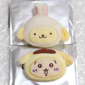 치이카와 산리오 폼폼푸딩 토끼 헤어 클립