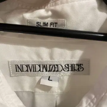 INDIVIDUALIZED SHIRTS 슬림 핏 화이트 셔츠 L