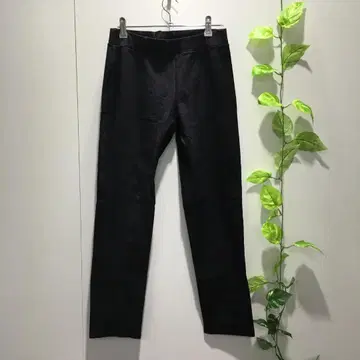 블랙 스트레치 팬츠 허리밴딩 사이즈 M~L 나일론 혼방 일본제