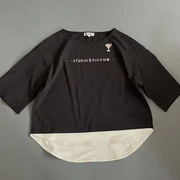 studio piccone 피코네 상의 반팔 티셔츠 비즈 자수