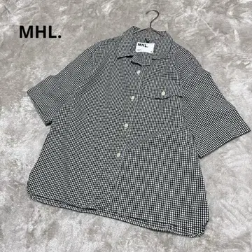 컨디션 최상 MHL. COTTON LINEN GINGHAM SHIRT