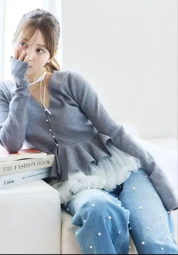에이미 이스트 월 벌룬 헴 니트 가디건 eimy istoire
