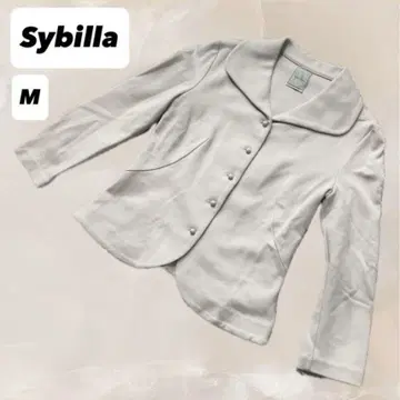Sybilla 라이트 베이지 부드러운 소재 레이온 아우터 자켓 M
